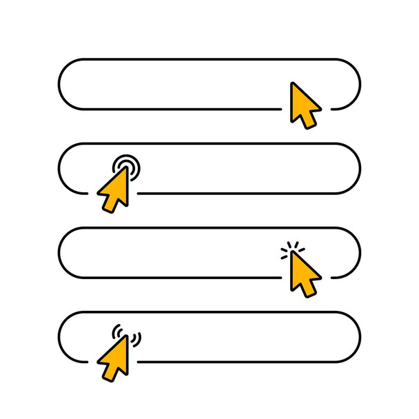 Натисніть кнопку надіслати порожню кнопку у стилі рядка з різними вказівником стрілки
 - Вектор, зображення