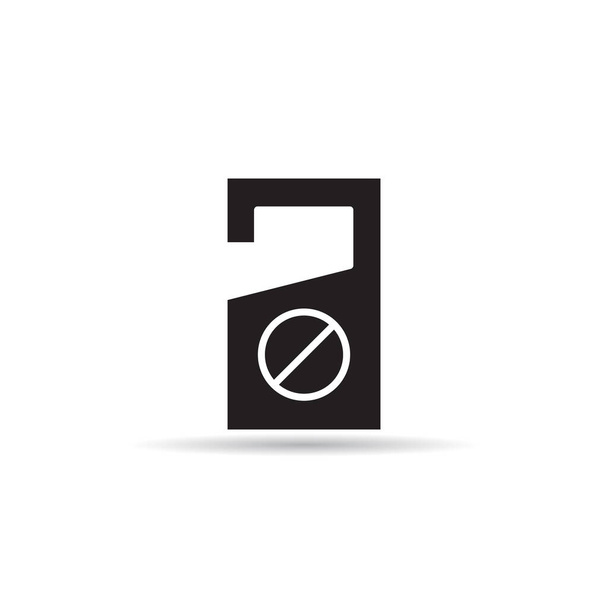 vie privée porte cintre icône vecteur sur fond blanc - Vecteur, image