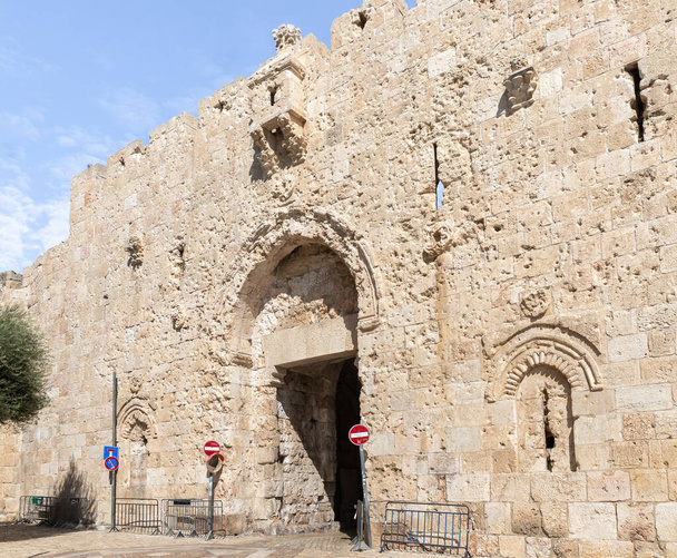 Zion Kapısı - İsrail 'in Kudüs şehrine açılan kapılardan biri. - Fotoğraf, Görsel