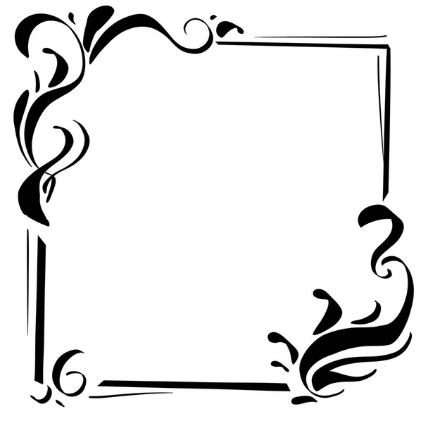 Χέρι ζωγραφισμένο doodle τετράγωνο πλαίσιο. Απομονωμένο σε λευκό φόντο. Γραφική απεικόνιση για κάρτες, αφίσες, αυτοκόλλητα και επαγγελματικό σχεδιασμό. - Φωτογραφία, εικόνα
