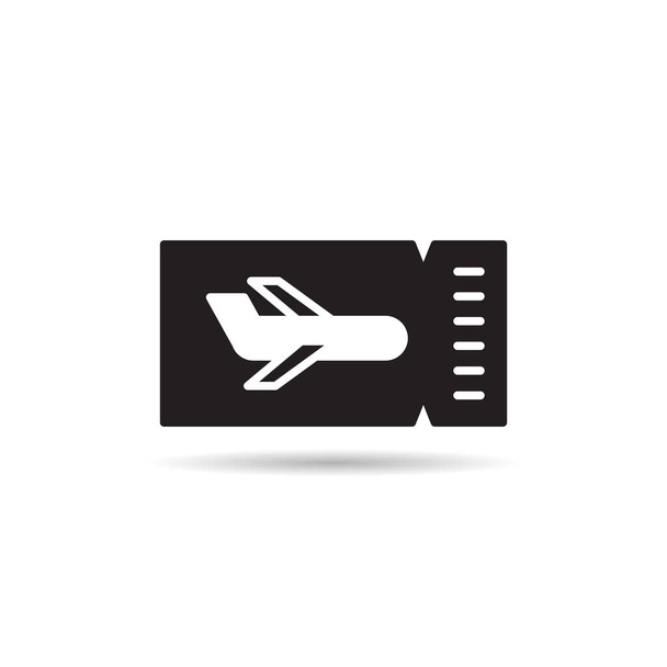 carte d'embarquement, vecteur icône billet d'avion - Vecteur, image