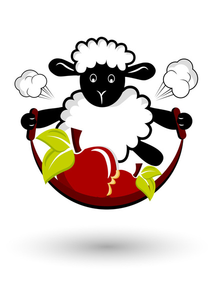 Cartoon sporting sheep - Photo, Image