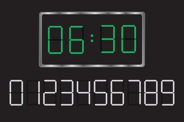 Digital clock. Set your time. - Vector, Image