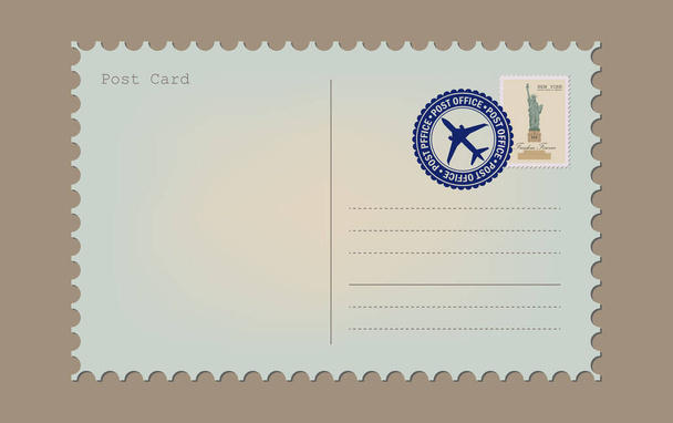 Karta pocztowa i koperta - Wektor, obraz