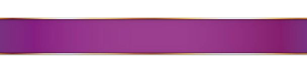 long purple ribbon banner on white background - Vector, Image