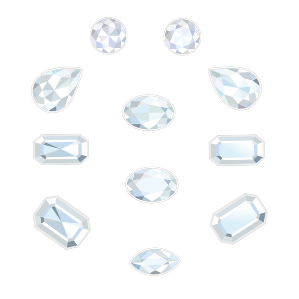 Set di diamanti
 - Vettoriali, immagini
