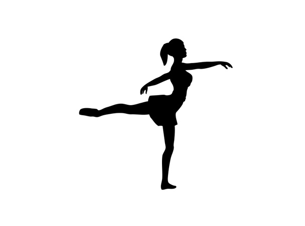 σιλουέτα ενός χορευτή μπαλέτου. - Φωτογραφία, εικόνα