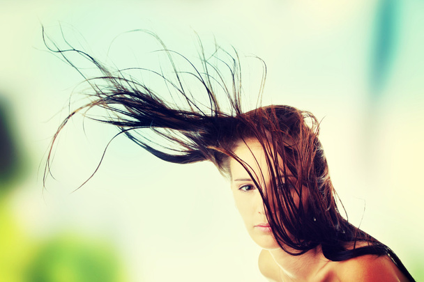 Woman with flying hair - Fotó, kép