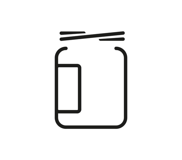 A glass jar. Food storage - Vector, Image