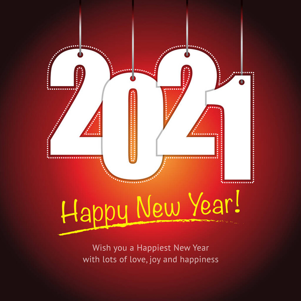 Bonne année 2021, design propre et agréable nouvelle année. Je vous souhaite tout le meilleur comme toujours dans cette nouvelle année à venir. - Vecteur, image