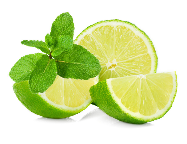 Lime and mint isolated - Photo, Image