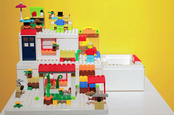 Construction set with bright plastic details for children's creativity. - Photo, Image