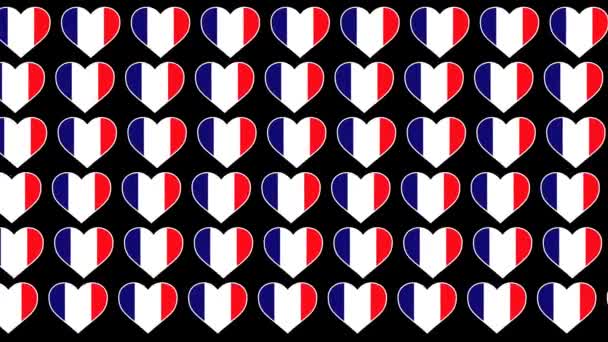 Ranska Pattern Rakkaus lippu suunnittelu tausta - Materiaali, video