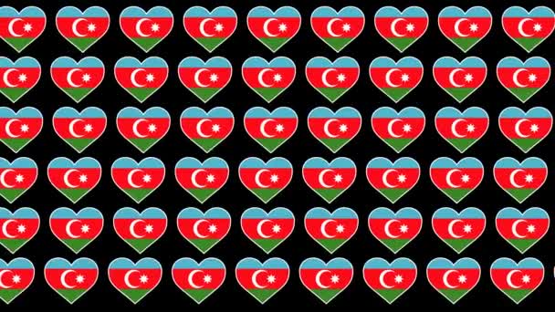 Azerbeidzjan patroon liefde vlag ontwerp achtergrond - Video