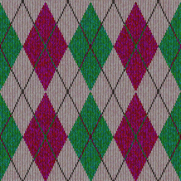 Seamless rhombus knitted pattern   - Photo, Image