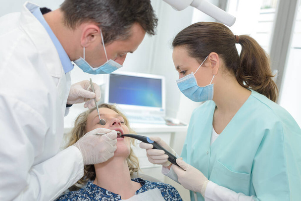 female patient at the dentist - Fotó, kép