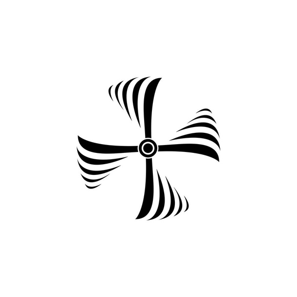 design de ilustração do logotipo do ventilador de vento - Vetor, Imagem