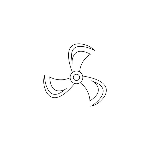 design de ilustração do logotipo do ventilador de vento - Vetor, Imagem