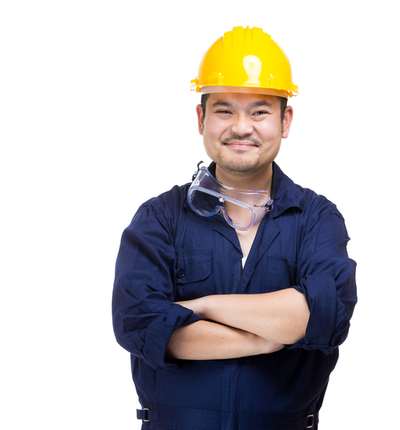 heureux asiatique construction travailleur
 - Photo, image