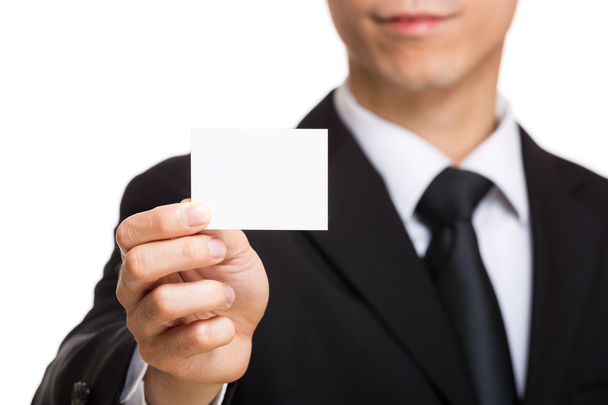 Businessman   showing business card - Foto, imagen