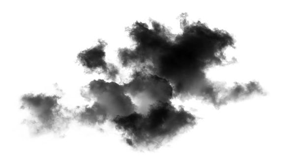 nuvola bianca Isolato su sfondo bianco, Smoke Textured, effetto pennello - Foto, immagini