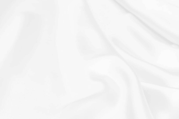 textura de tela de satén blanco fondo borroso suave - Foto, Imagen