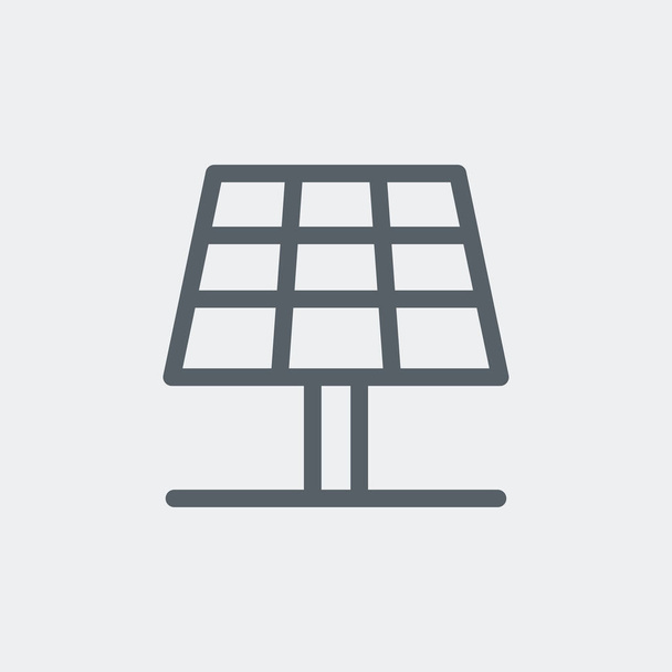 Icono del panel solar aislado en el fondo. El símbolo del medio ambiente moderno, simple, vector, icono para el diseño del sitio web, aplicación móvil, ui. Ilustración vectorial - Vector, Imagen