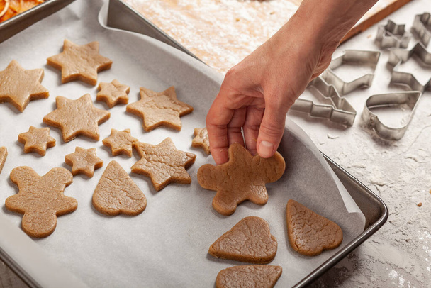 Christmas - preparing homemade gingerbread for the holidays - Photo, Image