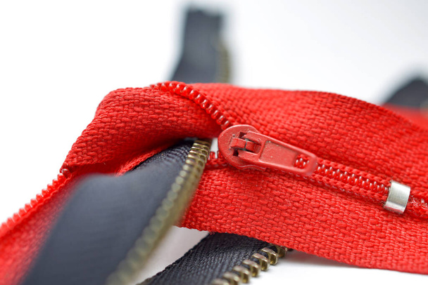 close up image of a zippers . - Photo, Image