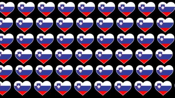 Eslovenia Patrón Amor bandera diseño fondo - Imágenes, Vídeo