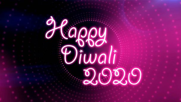 Diwali prezentace, 3D text se zářivou světelnou iluzí v pozadí, Diwali pozadí - Fotografie, Obrázek