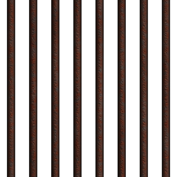 Seamless rusty metal grille   - Photo, Image