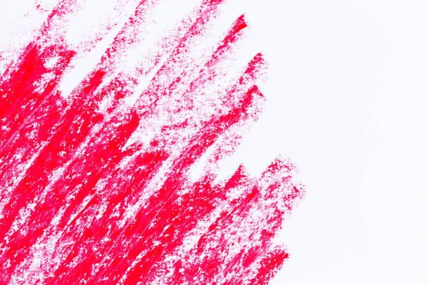 Red white skatch crayons strockes texture background - Foto, Imagen