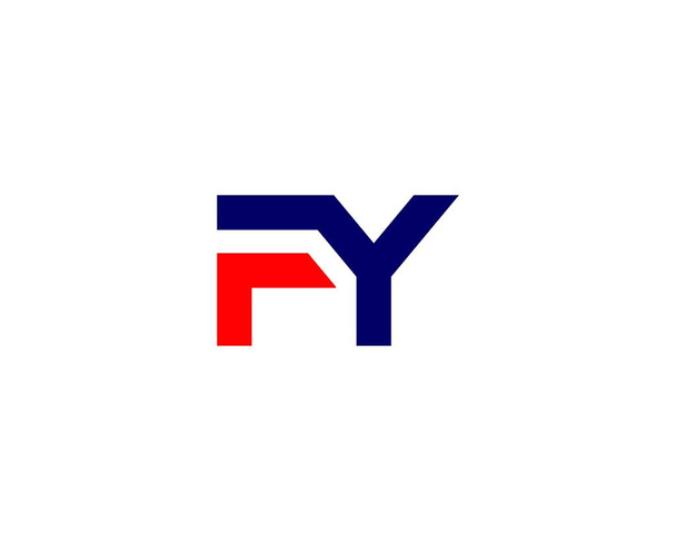 FY YF Letter logosu DESIGN VECTOR TEMPLATE. FY YF LOGO DESIGN. - Vektör, Görsel