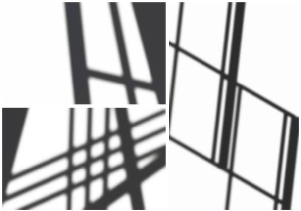 Set of vector illustrations of abstract soft shadows - Vettoriali, immagini
