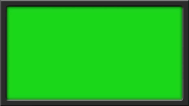 Tv image disturbance and goes out - green screen effect - Footage, Video