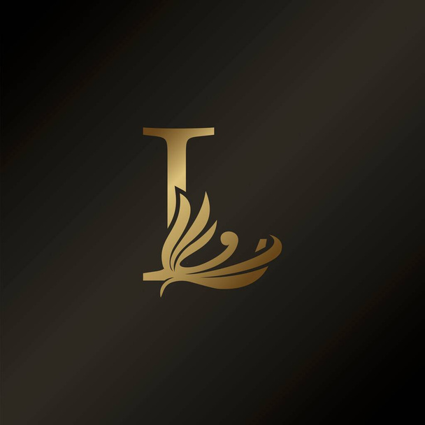Монограмма Letter L Luxury SL Ornate Decorative Icon Vector Design - Вектор,изображение