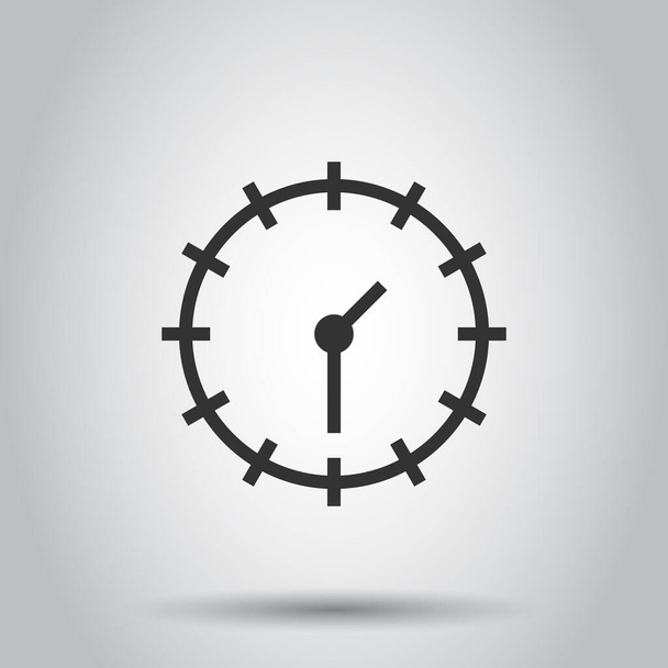 Icona dell'orologio in stile piatto. Guarda l'illustrazione vettoriale su sfondo bianco isolato. Timer concetto di business. - Vettoriali, immagini