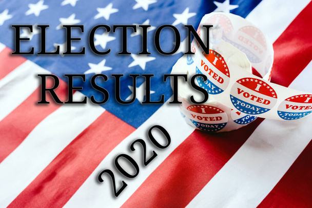 Juliste Yhdysvaltojen vuoden 2020 presidentinvaalien tuloksista - Valokuva, kuva