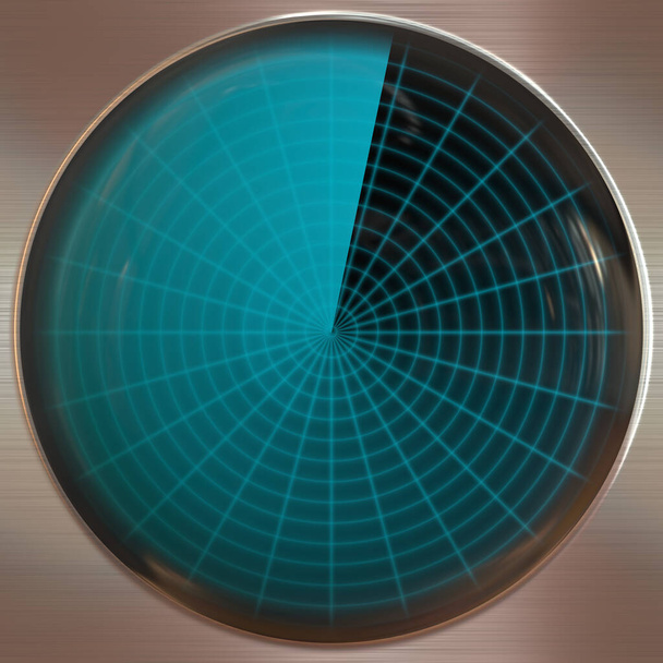 Круглий синій сонар
 - Фото, зображення