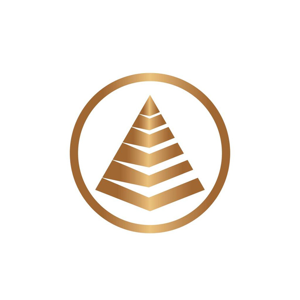 Илюстрация вектора логотипа пирамиды - Вектор,изображение