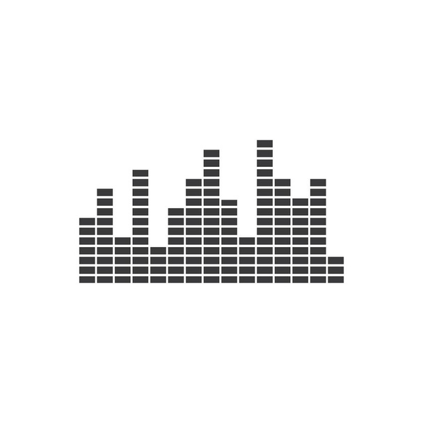 Modèle vectoriel de logo de musique d'onde sonore - Vecteur, image