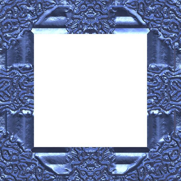 Cadre métallique carré avec ornement - Photo, image
