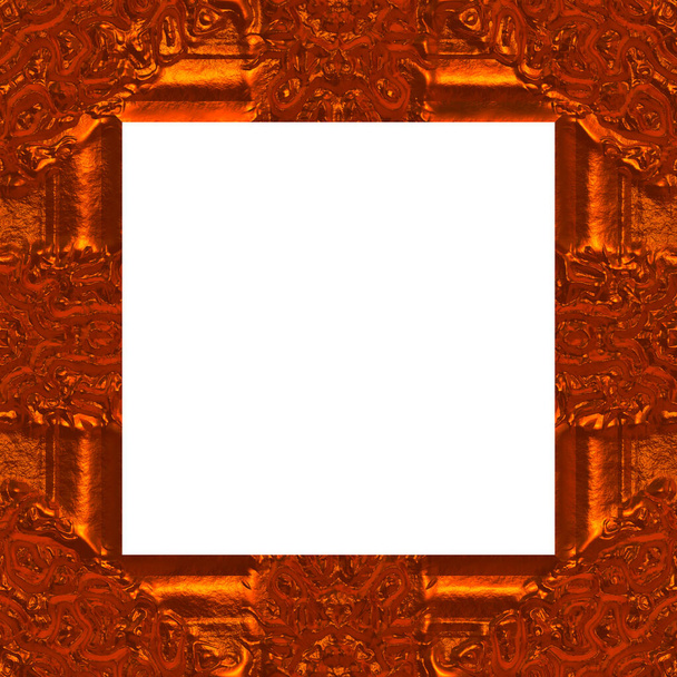 Quadro metálico quadrado com ornamento - Foto, Imagem