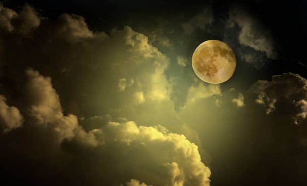 moon in the night sky clouds  isolated - Photo, Image
