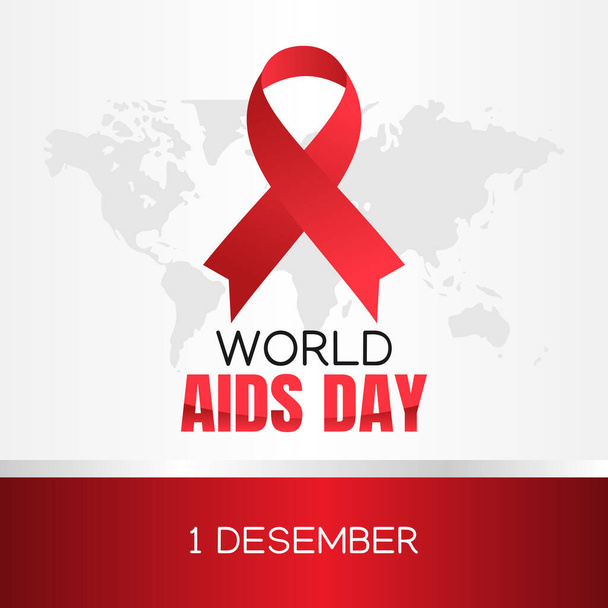 vector gráfico del día del sida mundial bueno para la celebración del día del sida mundial. diseño plano. flyer design.flat ilustración. - Vector, Imagen