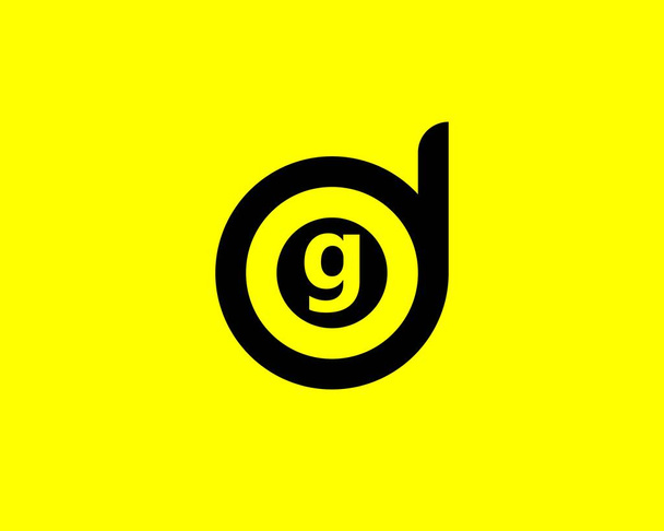 DG GD Letter logosu DESIGN VECTOR TEMPLATE. DG GD logosu DESIGN. - Vektör, Görsel