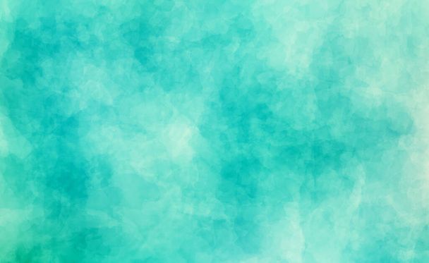 Абстрактная современная картина. Сухая кисть окрашенная бумага, холст, стена. Текстурированный фон в синих и зеленых тонах.  - Фото, изображение