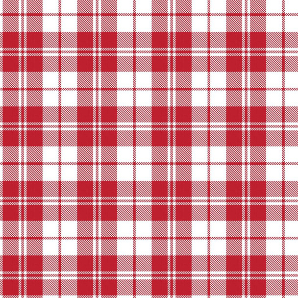 Red Glen Plaid textuur naadloos patroon geschikt voor mode textiel en graphics - Vector, afbeelding
