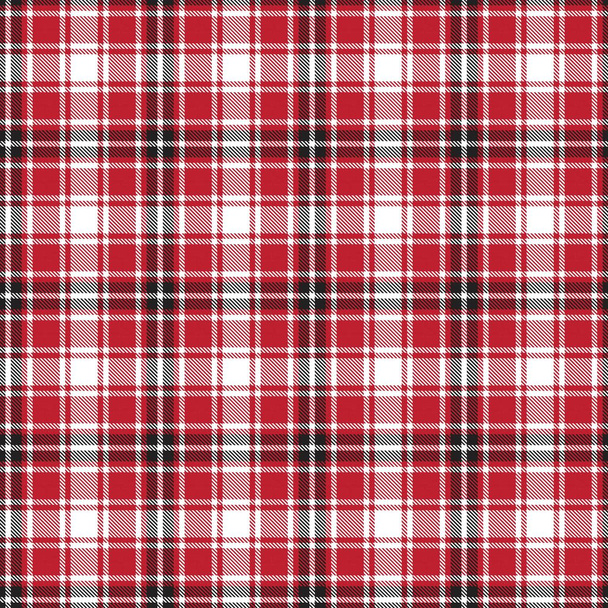 Patrón sin costura texturizado a cuadros Red Glen adecuado para textiles y gráficos de moda - Vector, Imagen